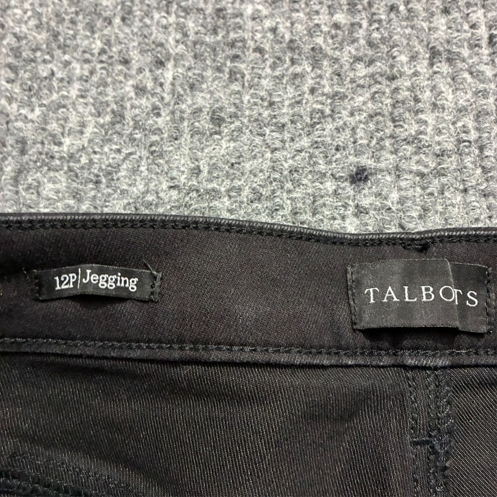 Talbots Womens Jeggings Size 12P Black Skinny Stretch Casual Mid Rise - Picture 6 of 9